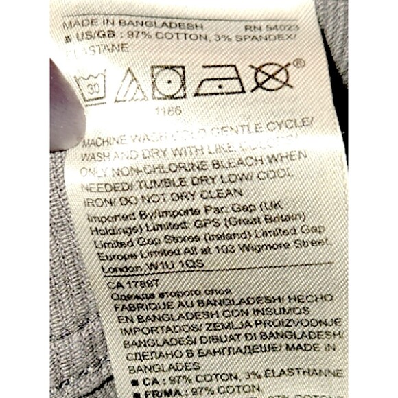 Banana Republic Slim Gray corduroy Preppy Academia women's pants size 28P - Picture 3 of 4